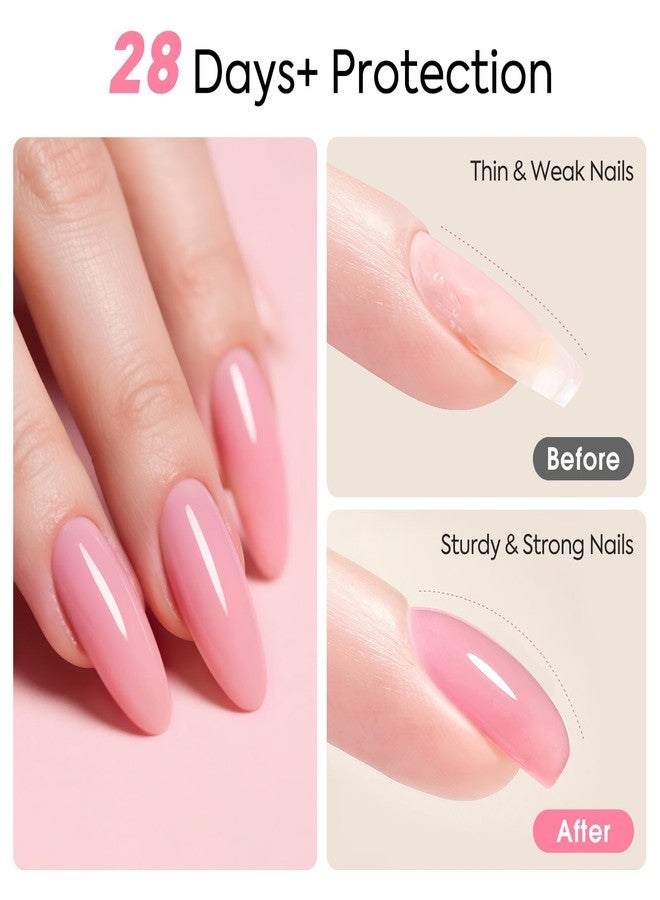 CANNI Rubber Base Gel Set - 6 Colors Pink Nude Builder Nail Gel for Nail Strengthening, Soak Off UV LED for Natural Nails, DIY Manicure Salon Use Women & Girls - Image 4